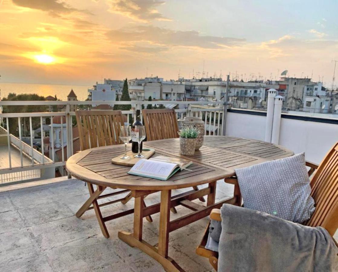 Ferienwohnung Sea View Sunset Penthouse Thessaloniki Exterior foto